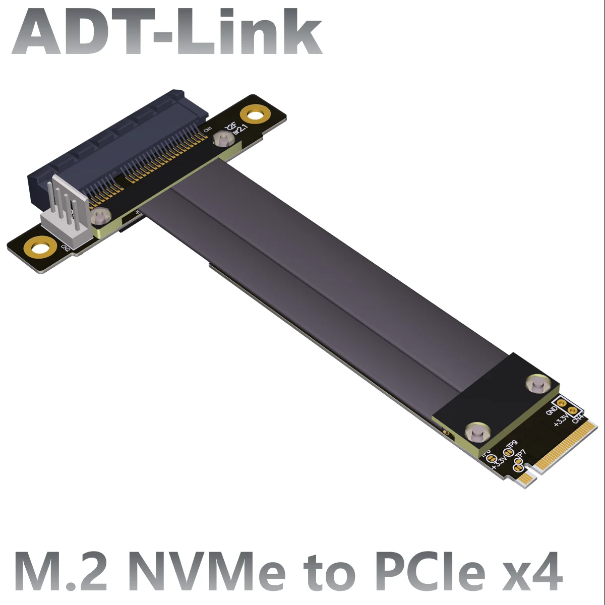 ADT-Link M.2 NVMe to PCIe 3.0x4  ̺, M Ű NGFF to PCIE 4x3.0 ͽٴ, 90   GPU 2280  ī 